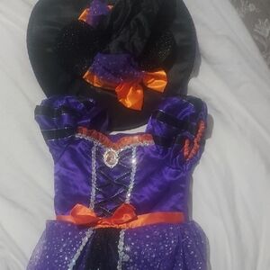Disney Purple and Orange Witch Costume for Kids With Hat!